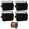 4 x New Pyle PLMR24 3.5'' 200 Watt 3-Way Weather