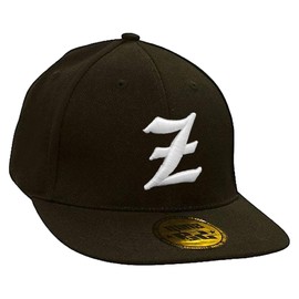 morefaz Baseball Cap Caps Gotischen Buchstaben A-Z schwarz with Adjustable Strap Snapback Gothic Letters MFAZ Ltd (Z)