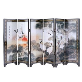 lachineuse Chinese Miniature Wooden Screen Durable 24 x 10 x 8 cm