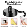 MIKEDE Black Magnetic Hooks Heavy Duty 30 LBS Strong Magnets