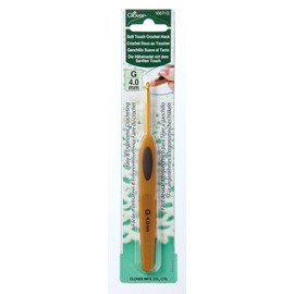 clover 1007/G Soft Touch Crochet Hook: 4.00mm, Other, Multicoloured, 4mm