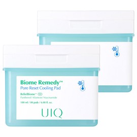 Uike Biom Remedy Pore Reset Cooling Pad 180ml, 80 sheets, 2 pcs / 유이크 바이옴 레미디 포어 리셋 쿨링 패드 180ml, 80매입, 2개