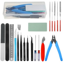 XINMEIWEN 24Pcs Gundam Model Tools Kit Hobby Building Tools Modeler Basic Tools Craft Set for Car Model Building Repairing and Fixing