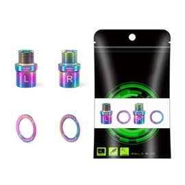 Bike Pedal Extenders, Titanium Alloy Extended Pedal Spacer with Washers Extended 16/20mm Hollow Foot Pedal Extenders for 9/16" Threaded Pedals Bike SPD MT MTB BM