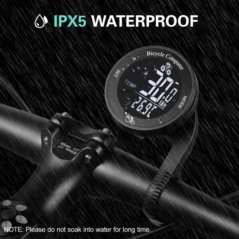 Bicycle Computer Wireless Bicycle Computer Waterproof Bicycle Odometer Multifunction LCD