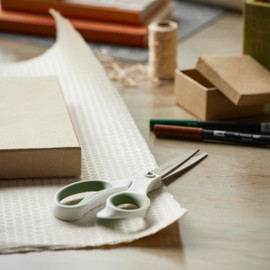 Fiskars Everyday Softgrip Titanium Fashion Scissors (8") - 2pk - Forest Fern