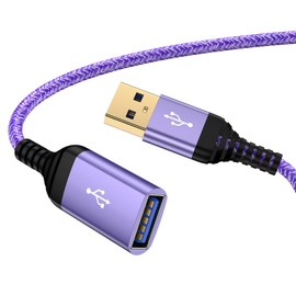 USB 3.0 Extension Cable, 6 Feet USB Extender USB Extension Cord 6FT Braided Type A Male to Type A Female Cord Adapter for Webcam, Camera, Phone, USB hub, Mouse, Keyboard, Printer, Hard Drive, Headset