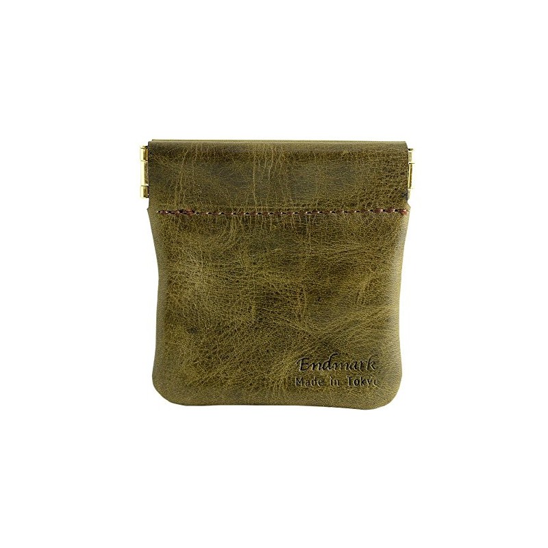 (EndMark) Genuine Leather Coin Case, Bag Type, Made in Japan,