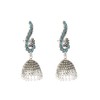 Bodha - arete tradicionales de plata india antigua oxidada tradicional