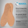 Insoles made of vegetable-tanned leather, insoles with natural cork against