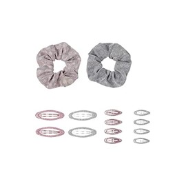 NAME IT Girl's NKFACC-Rora Hair Set, Silver Colour/Pack: Set, One Size, Silver colour/pack: set
