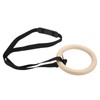 Gym Rings, Wooden 330lbs Capacity Pull Up Exercise Rings for