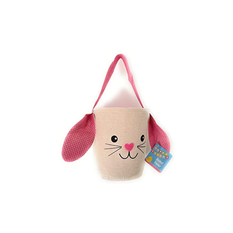 Greenbrier Fabric Bunny Easter Basket (Pink)