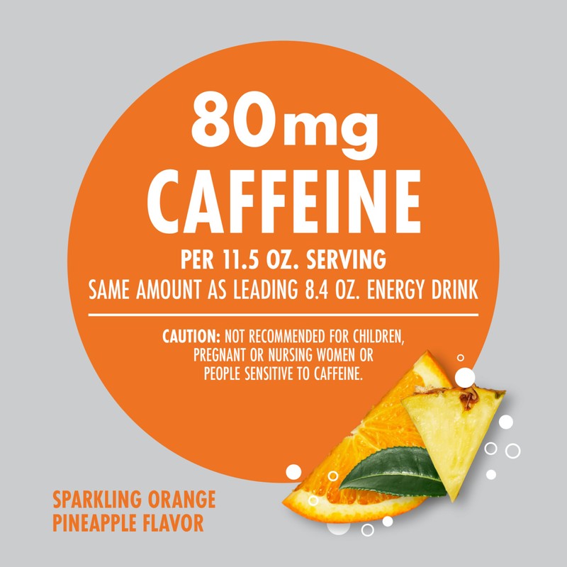 V8 +Energy Sparkling Orange Pineapple Juice Energy Drink, 11.5 fl