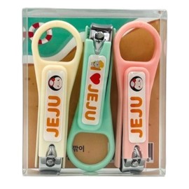 Jeju pastel nail clippers 3p set I LOVE JEJU 7.5cm nail care emotional accessory souvenir, 1 set / 제주 파스텔 손톱깎이 3p 세트 I LOVE JEJU 7.5cm 네일케어 감성소품 기념품, 1세트