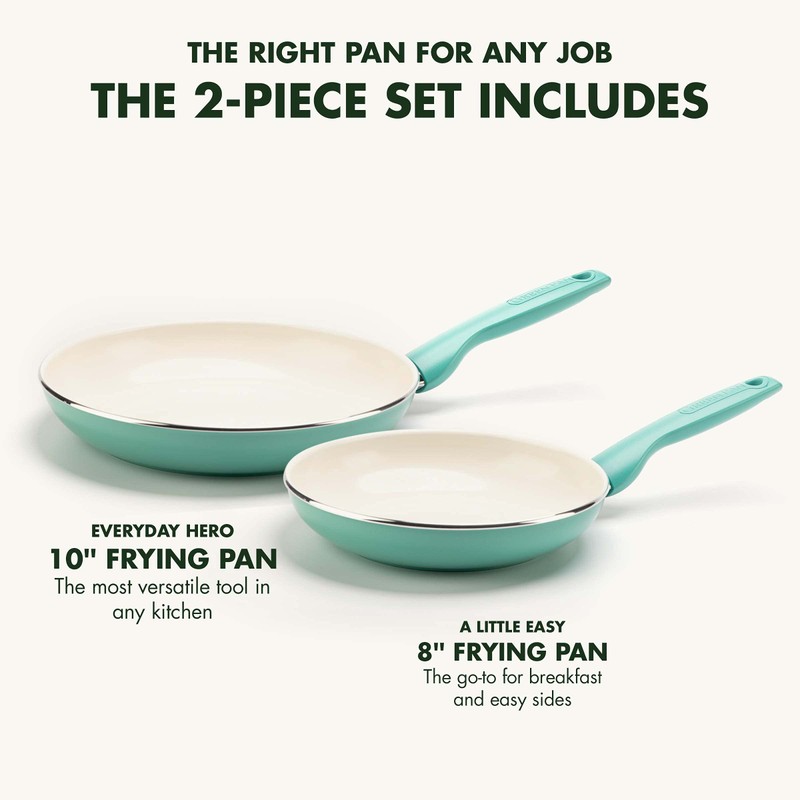 GreenPan Rio Healthy Ceramic Nonstick 8" and 10" Frying Pan