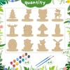 12 Pcs Woodland Animals Wooden Animal Cutout Shapes Woodland Animals