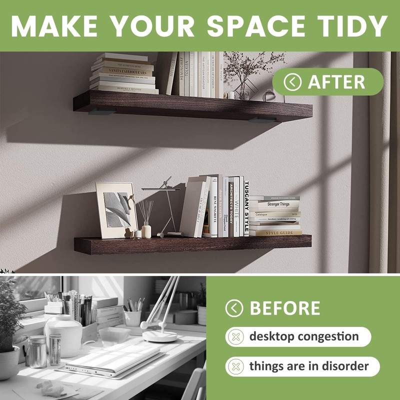 TINIFO Shelf Bracket Shelf Brackets 2 Pieces - Heavy Duty