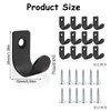 LZYDKH Pack of 12 Tarpaulin Hooks, Flat Hooks, 35 x