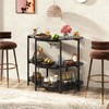 COSTWAY Bar Unit for Liquor, 3 Tier Corner Bar Table