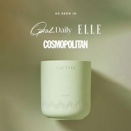 CAFTARI Luxury Aromatherapy Candle | Bergamot, Mandarin & Tea Accord Scented | 60 Hour Burn | Clean Coconut Soy Wax | Vegan, Gift-Ready Candle for Uplifted Mood, Energy & Home Spa Feel | Elixir