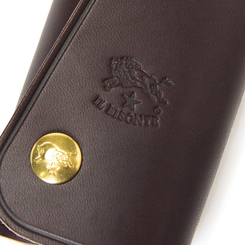 IL BISONTE Key Case, Leather, Genuine Leather, Cowhide Leather, Women's,