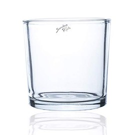 Glasvase HEAVY Windlicht Kerzenglas Vase Glas Tischvase Zylinder, 14 cm