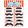 Road Island Novelty 3.5" Black Fake Mustaches, Pack of 12
