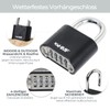 HMF Combination Padlock 3507-02 Heavy Duty Lock with 4 Digit