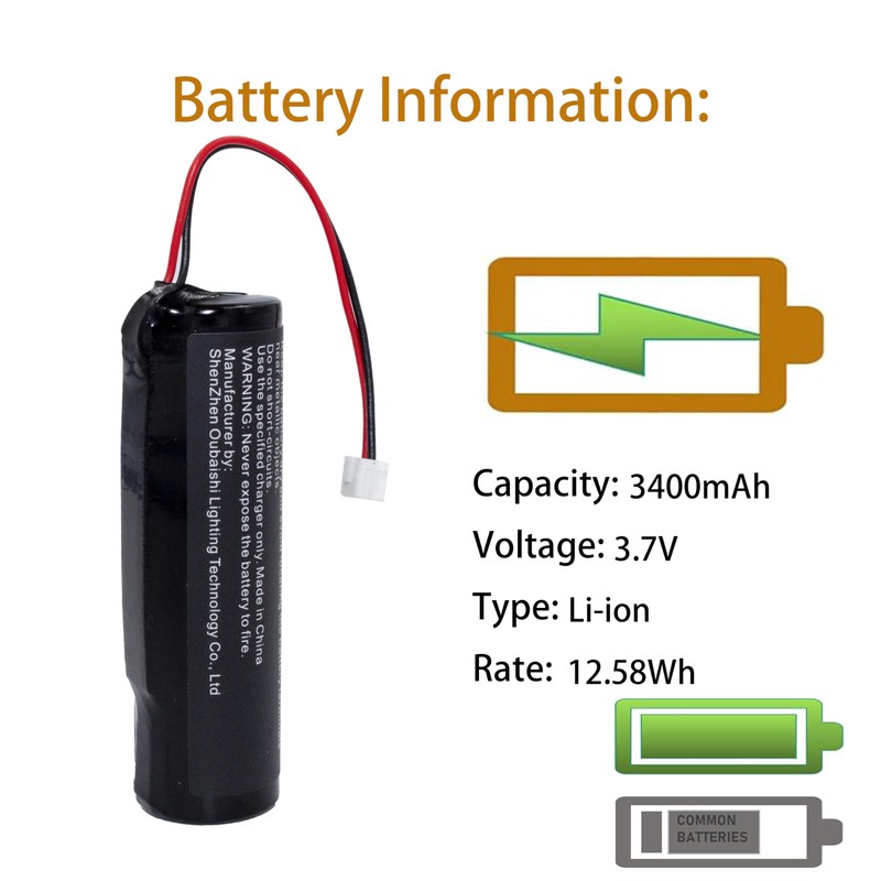93837-001 Battery for Cordless Clippers,Cordless Senior,Cordless Magic Clip 3.7V Li-ion