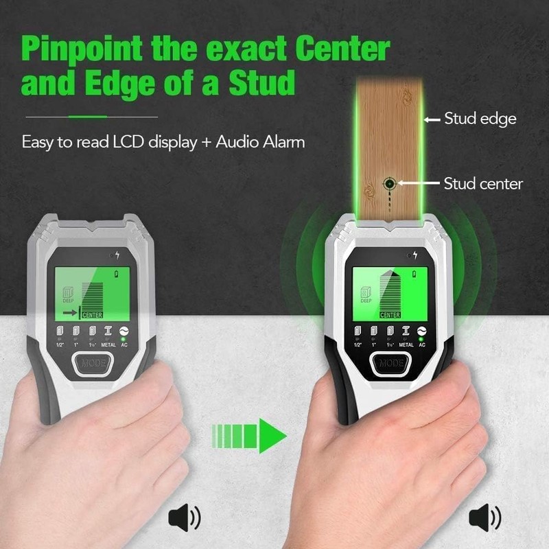 FOLAI Stud Detector, Wall Scanner,5-in-1 Stud Detector for Wood, AC