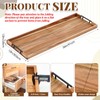 Teenyyou 36"x 12" Extra Large Ottoman Tray with Handle Acacia