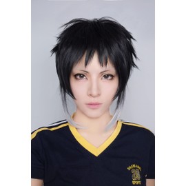 SUNXXCOS Bungo Stray Dogs Heat Resistant Wig Costume Accessory Festival Wig (Akutagawa Ryunosuke)