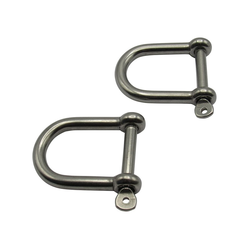 Stainless Steel Wide Dee Shackle 8MM X2 (Screw Pin D