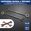 WORKPRO 22-Piece Ratcheting Wrench Set Anti-slip Teeth SAE 1/4-3/4 Metric