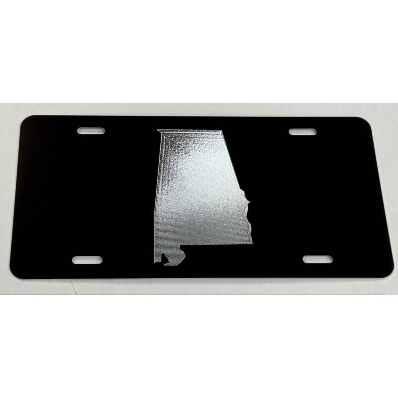 Diamond Etched Products Engraved Alabama AL State Car Tag Diamond