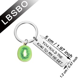 Kiwi Keychain You Hold the Kiwi to My Heart Keychain Kiwi Charm Jewelry for Kiwi Fruit Lovers (Hold the Kiwi eu)