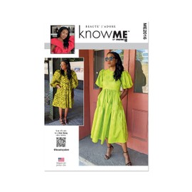 Know Me Misses' Dress Sewing Pattern Packet by Beaute' J'Adore, Design Code ME2016, Sizes 8-10-12-14-16, Multicolor