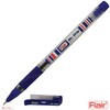 Flair 5 x 0.7mm Mr Grip BLUE Ballpoint Pens Rubber