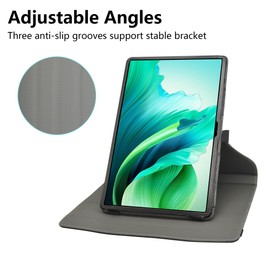 JRTAL 360° Rotating Cover Faux Leather Case with Stand Function for 11 Inch OUKITEL OT8 / Blackview Tab 90 WiFi / Blackview Tab 90 / Doogee U11 Pro / DOOGEE U11 Tablet - Black
