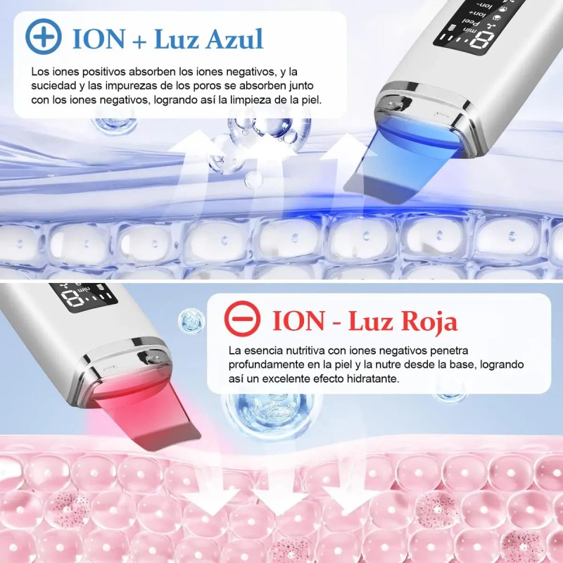 Limpiador Facial Limpieza Eléctrico Ultrasónica Scrubber