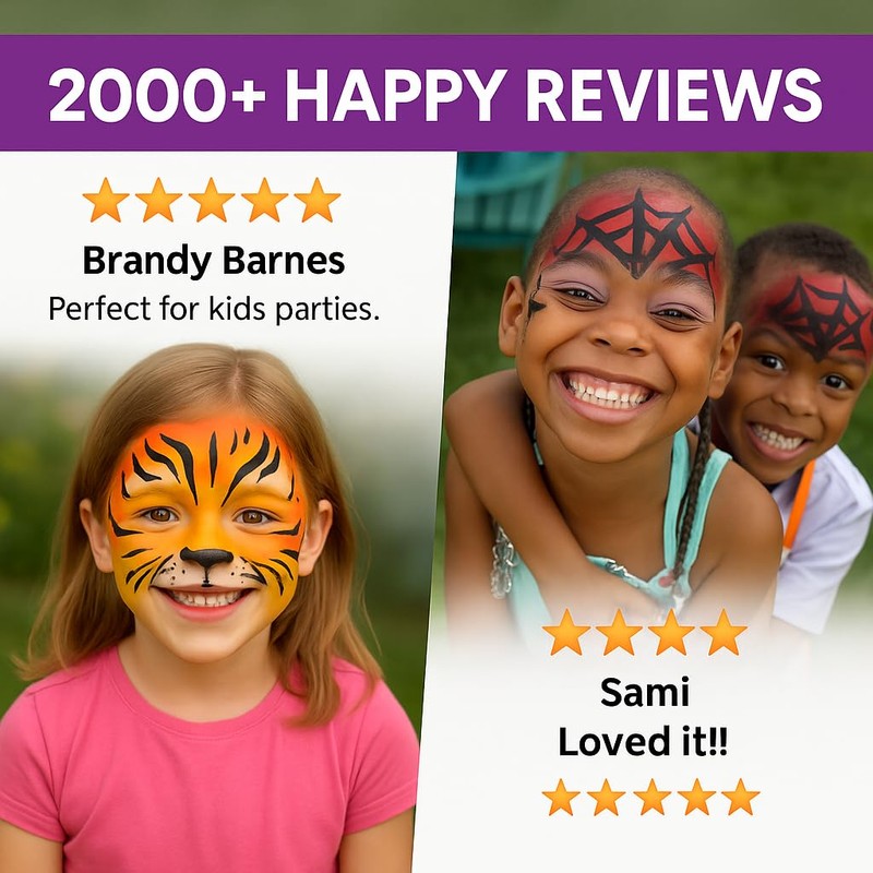 Face Paint Kit for Kids – 20 Washable Colors, Guaranteed