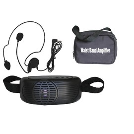 Audio 2000s AWP6202 7W Waist-Band PA System with Built-In Amplifier & Speaker, Includes Headset Microphone, Black