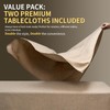 Pack of 2 Linen Look Rectangular Tablecloths 100 x 140