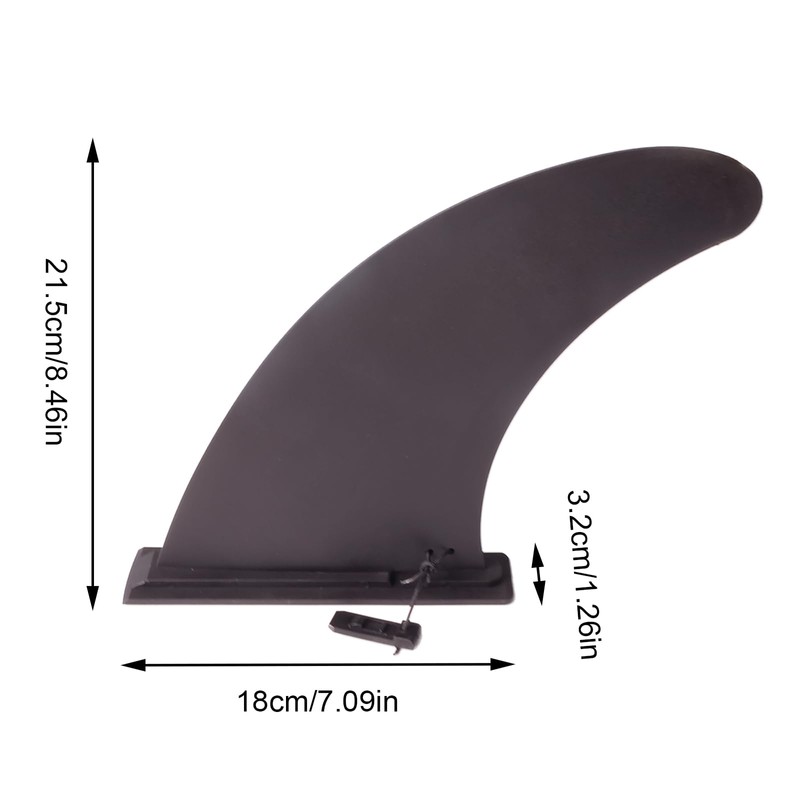 Eabdice Surfboard Sup Fin Black Stand Up SUP, Paddleboard Fins