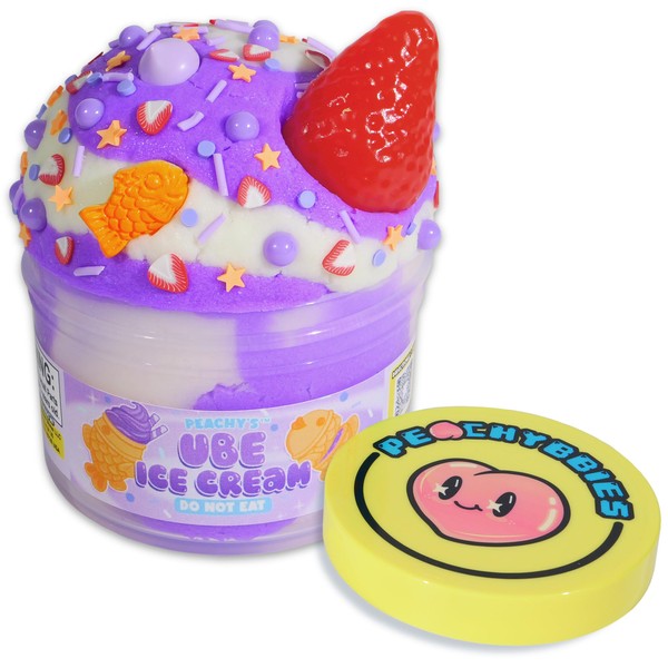 Peachybbies Ube Ice Cream Cloud Slime - Made in USA