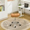 FIRAVOE Office Stool with Wheels (300lbs Capacity) (Adjustable Height 17"-21")