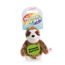 NICI 44856 Pendant Sloth with Saying Friends Forever 8 cm with Loop, Brown