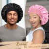 Violet Satin Hair Bonnets for Sleeping Night Cap for Women