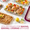 COOK WITH COLOR 8-Piece Deep Glass Baking Dish Set with